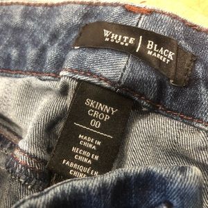 WHITE HOUSE BLACK MARKET skinny crop jeans size 00 4 pockets